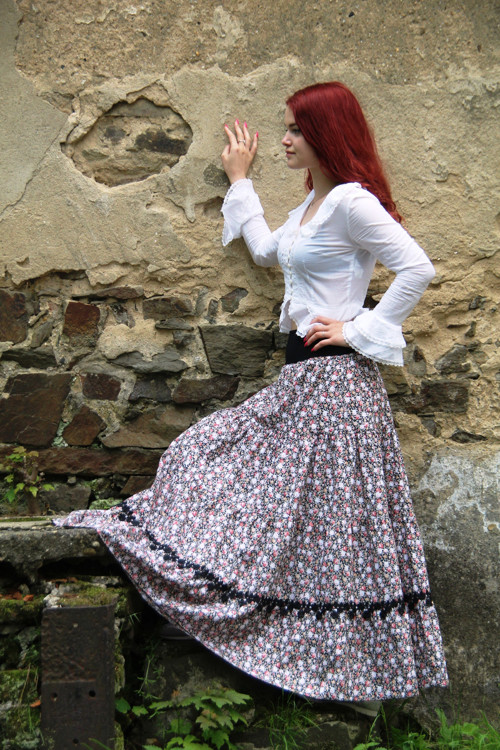 Dlouhá letní volánová sukně — foto 3