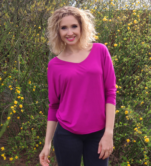 Fuchsiová netopýří tunika — foto 2