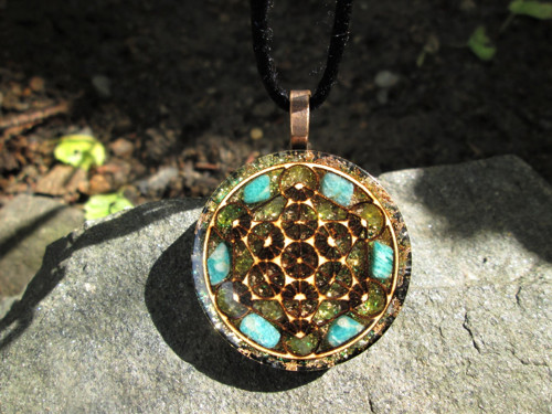 Org. šperk ,, Metatron klidu " s amazonitem — foto 3