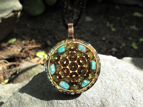 Org. šperk ,, Metatron klidu " s amazonitem — foto 6