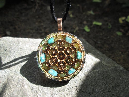 Org. šperk ,, Metatron klidu " s amazonitem — foto 5