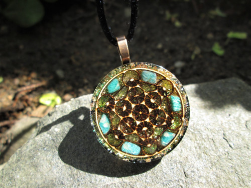 Org. šperk ,, Metatron klidu " s amazonitem — foto 2