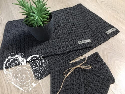 Háčkované prostírání s podtácky — foto 2