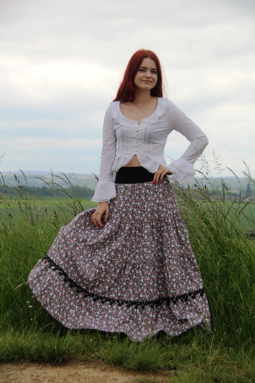 Dlouhá letní volánová sukně — foto 6