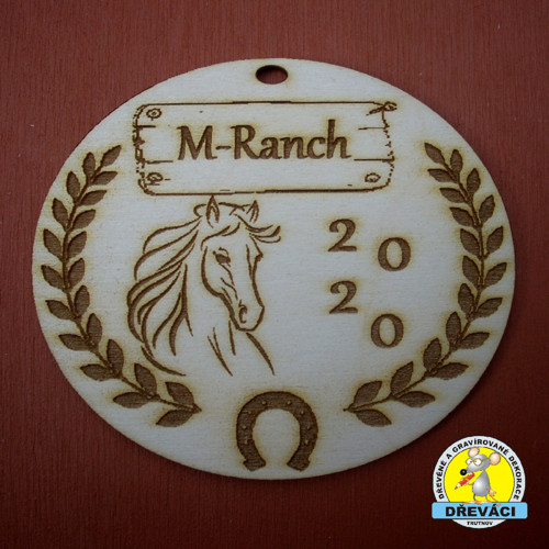 DŘEVĚNÁ miniMEDAILE : "M RANCH... 2020" — foto 2