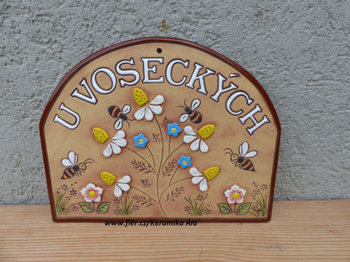 Keramická kachel pro včelaře se jménem/ na obj — foto 2