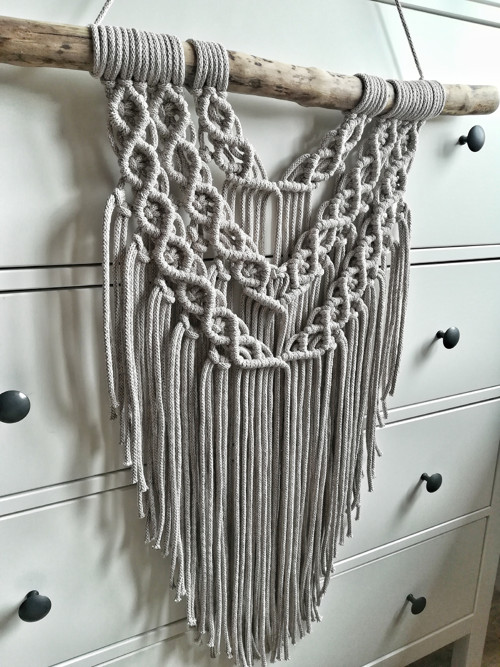 Macrame dekorace v barvě světlé kávy (latte) — foto 2