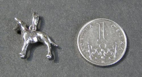 Miniatura psa - stříbrný přívěsek — foto 2