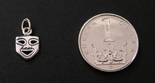 Maska - stříbrný přívěsek — foto 2
