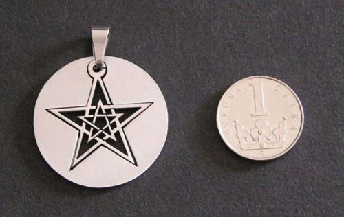 Pentagram - ocelový přívěsek — foto 2