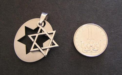 Hexagram - ocelový přívěsek — foto 2