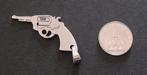Revolver - ocelový přívěsek — foto 2