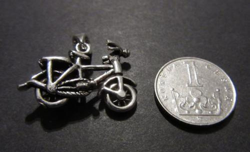 Bicykl - stříbrný přívěsek — foto 2