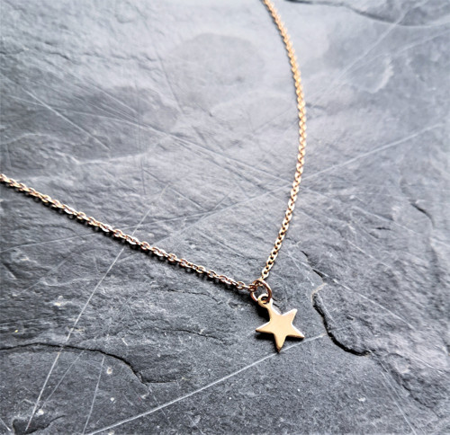 Ocelový náhrdelník*hvězdička*rosegold — foto 3