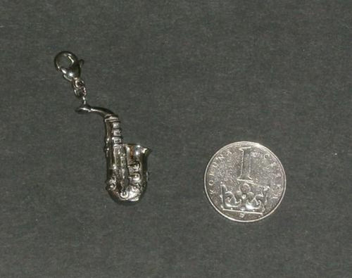 Přívěsek z oceli - Saxofon — foto 2