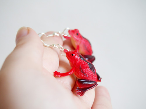 Funky žabka - náušnice — foto 3