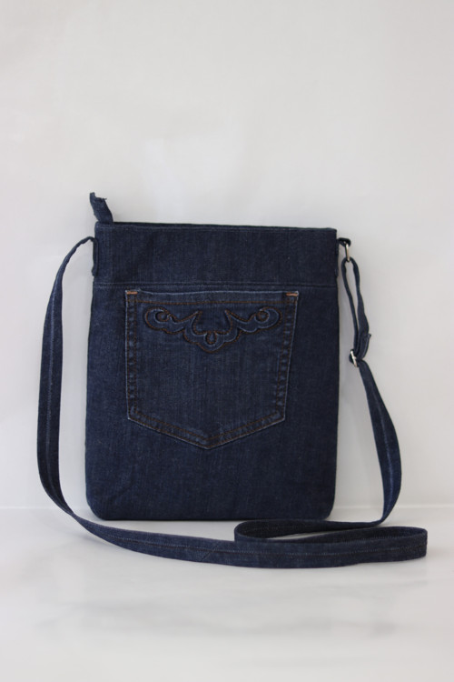 Džínová cross body tmavá — foto 4