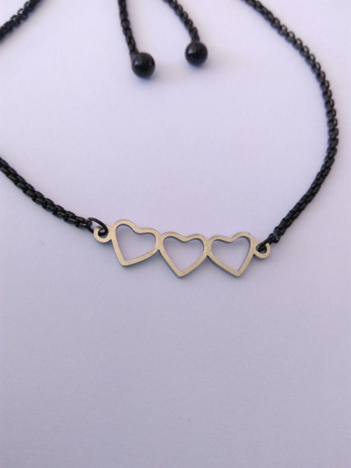 Náramek HEARTS black — foto 2