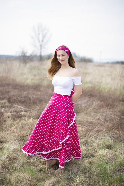 Sukňa Pink Polka Dot — foto 3