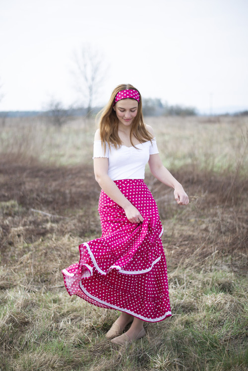 Sukňa Pink Polka Dot — foto 4