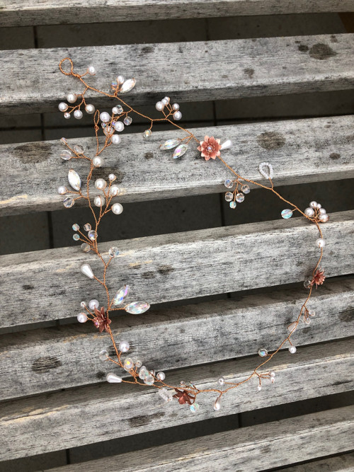 Boho věneček - rosegold — foto 6