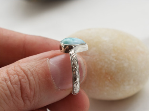 Prsten Larimar - Ag — foto 3