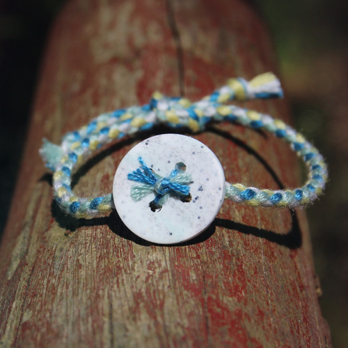 Fimo knoflík a bavlnkový copánek — foto 2