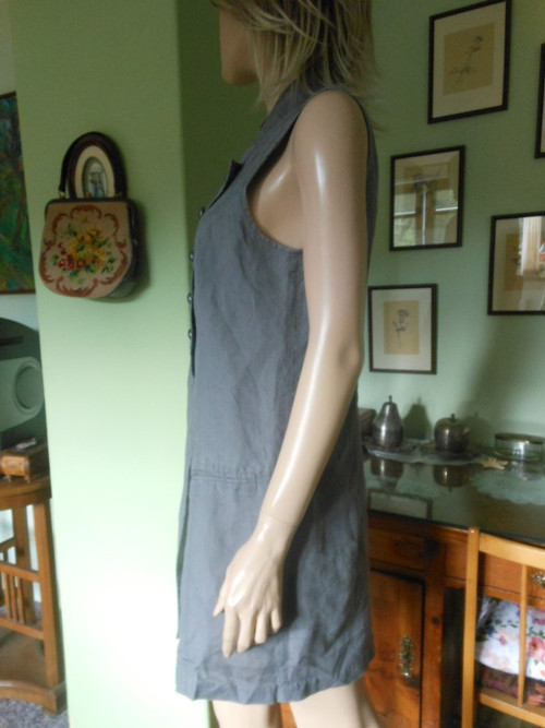 Plátěné šaty stylové, vel.38 — foto 3