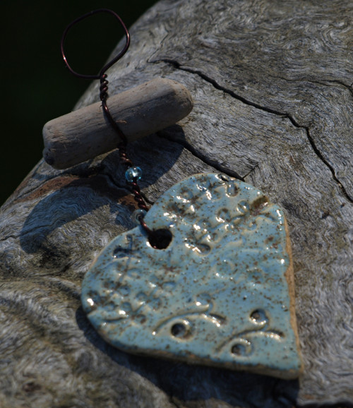 Závěs driftwood srdce — foto 2