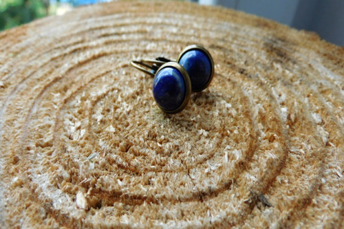 Naušnice - polodrahokamy-lapis lazuli — foto 2