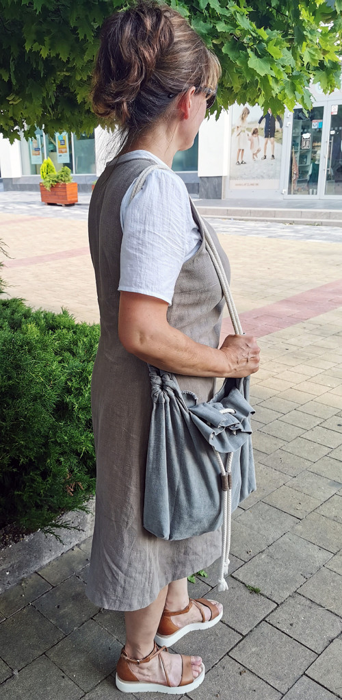 Ľanová šatová sukňa — foto 5