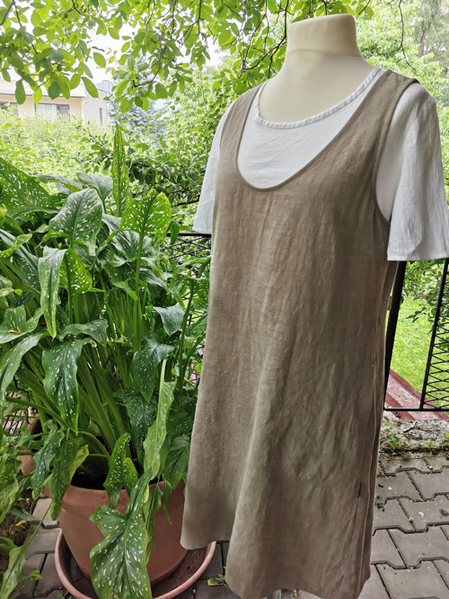 Ľanová šatová sukňa — foto 2
