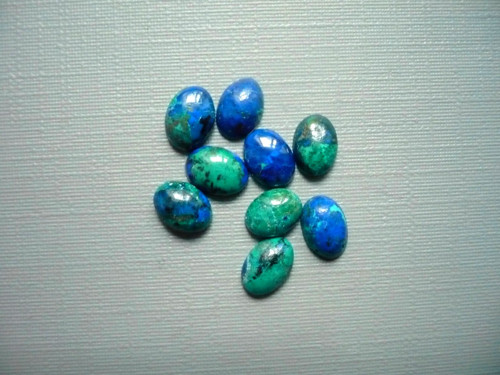 Kabošon - azuromalachit 7 mm — foto 2