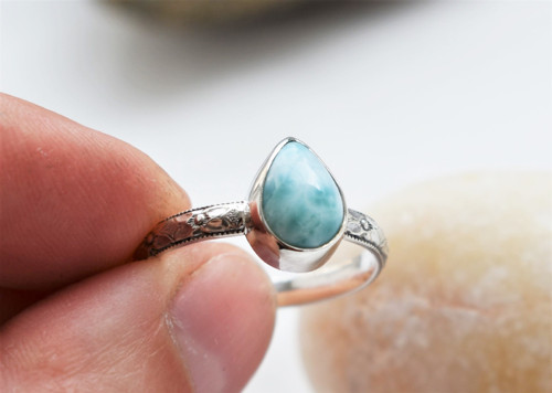 Prsten Larimar - Ag — foto 2