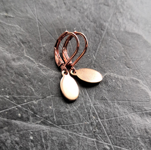 Ocelové náušnice*oválky*rosegold — foto 5