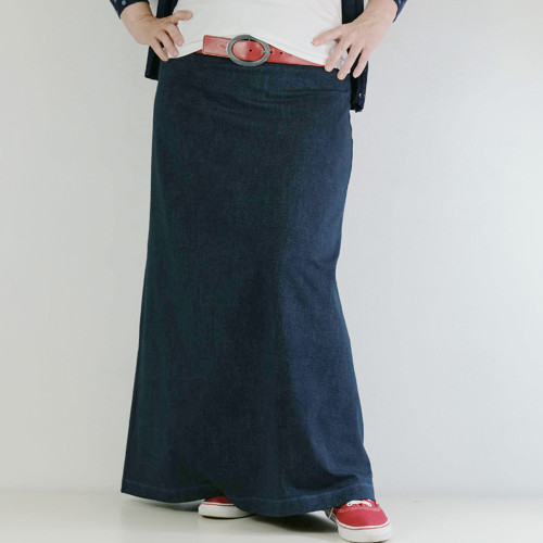 Maxi sukně - MODRÝ DENIM — foto 3