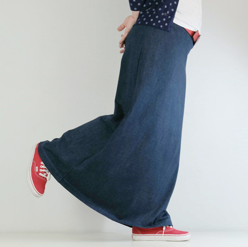Maxi sukně - MODRÝ DENIM — foto 6