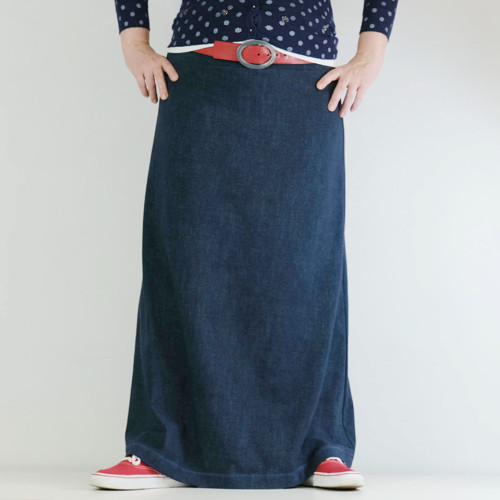 Maxi sukně - MODRÝ DENIM — foto 4
