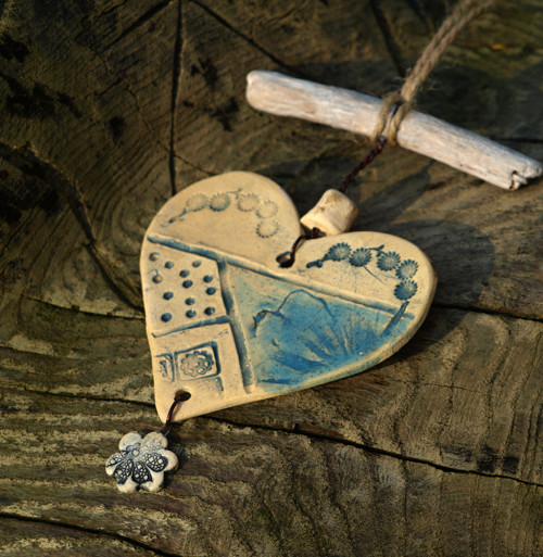 Závěs driftwood srdce — foto 2