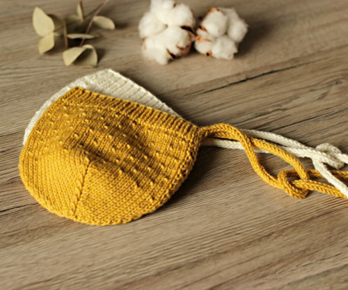 Čepička bonetka 0-3M okrová — foto 5