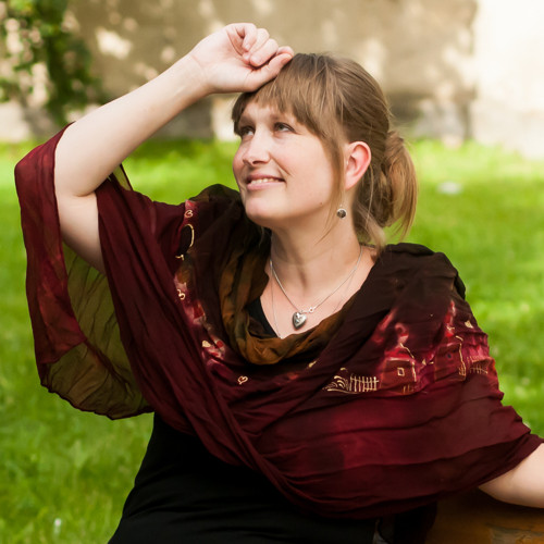 Šála hedvábná vínovozelená na objednávku — foto 6
