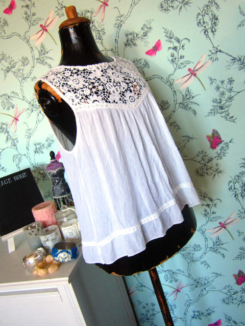 Top boho rustic s krajkou — foto 2