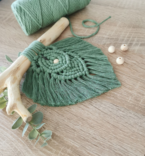 Macrame list - eukalyptová — foto 2
