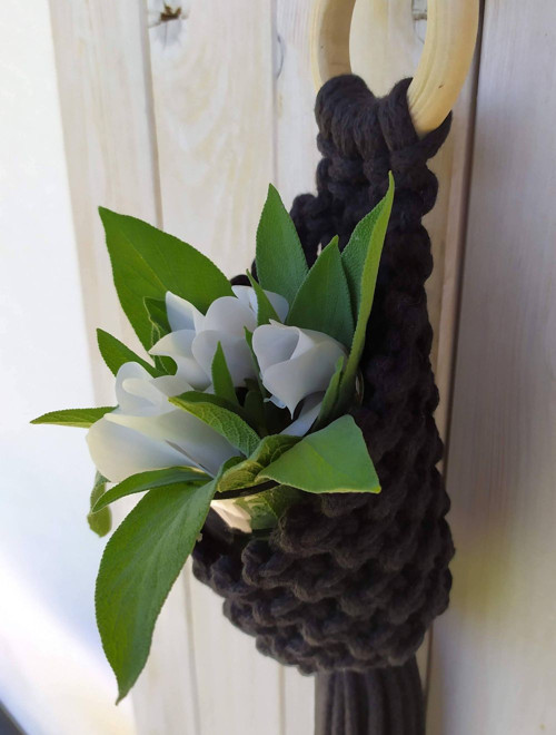 Macramé košíček — foto 4