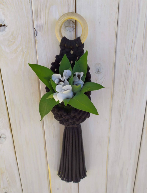 Macramé košíček — foto 3