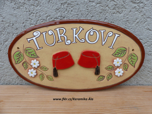 Oválná cedule se jménem (hruštičky) / NA OBJ. — foto 4