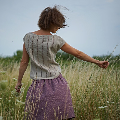 V krajkách - lněná halenka — foto 3