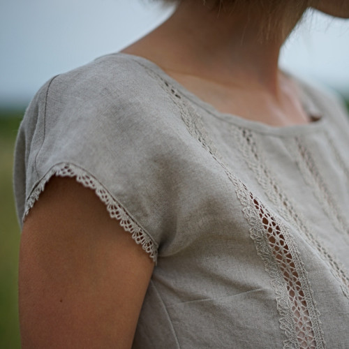 V krajkách - lněná halenka — foto 6