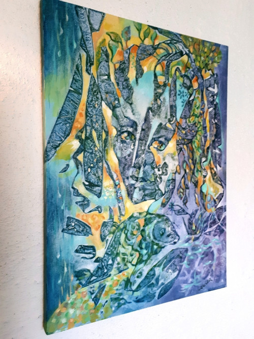 Šamanka - akryl, plátno, 30x40 cm — foto 3