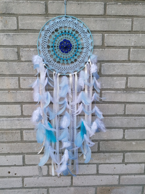 Lapač snů MANDALA VODY kruh průměr 30 cm — foto 2